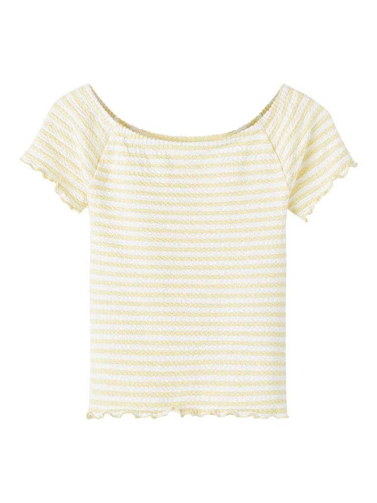 Name It Bluse SS Jamy Slim Offshoulder Top Double Cream
