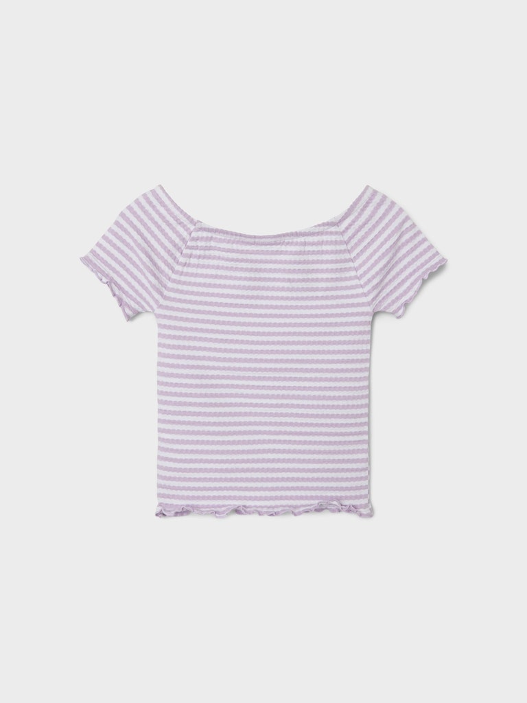 Name It Bluse SS Jamy Slim Offshoulder Top Orchid Bloom - Billede 3