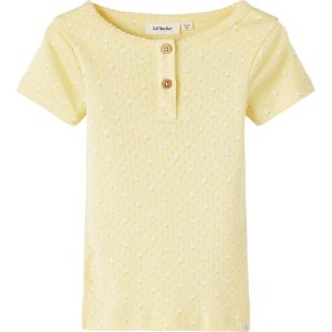 Lil' Atelier Bluse SS Rachello Slim Top Double Cream