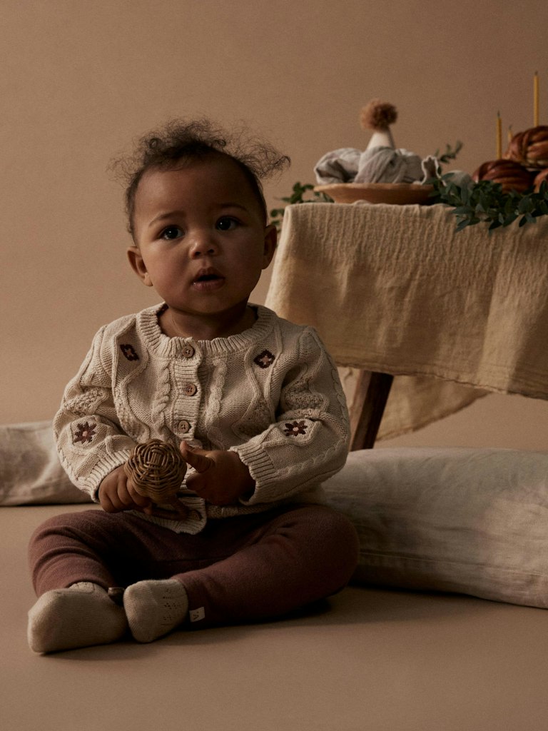 Lil' Atelier Cardigan LS Tila Strik Fog - Billede 3
