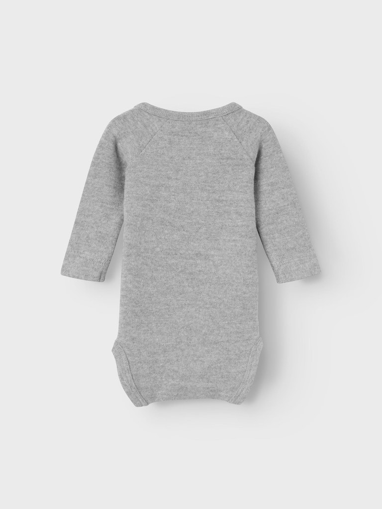 Lil' Atelier Body LS Thor Slim Grey Melange - Billede 2