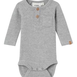 Lil' Atelier Body LS Thor Slim Grey Melange