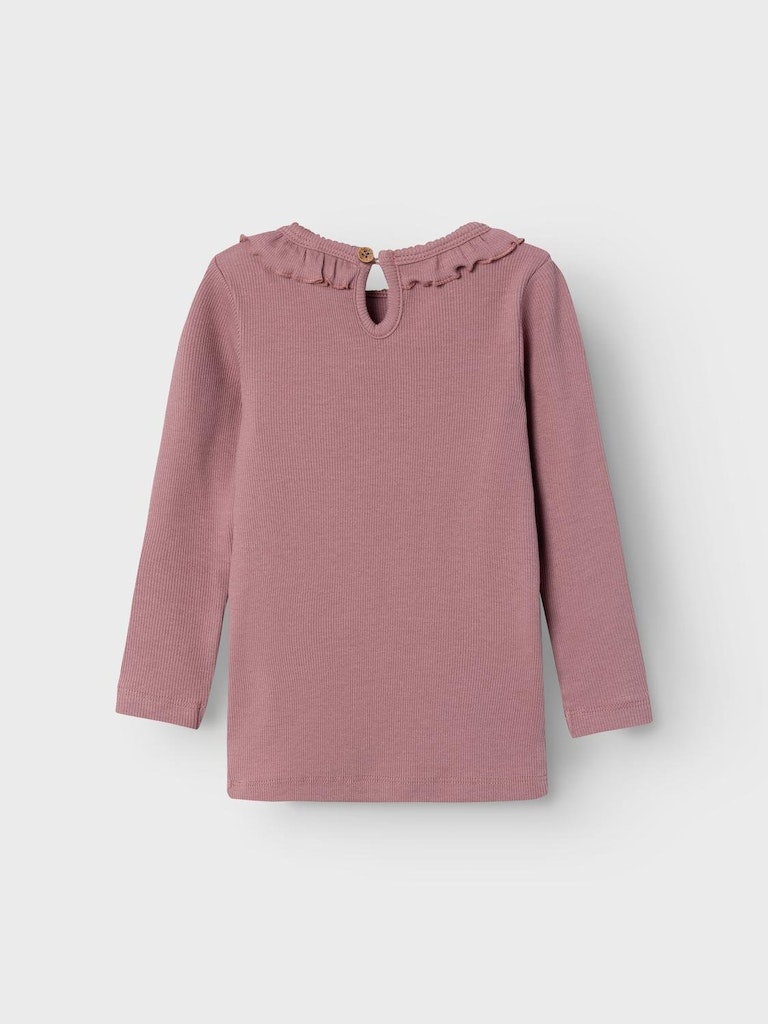 Lil' Atelier Bluse LS Gago Dia Slim Nostalgia Rose - Billede 2
