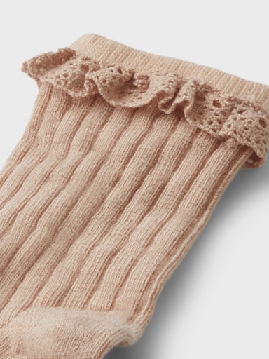 Lil' Atelier Sokker Freja Rose Dust - Billede 2