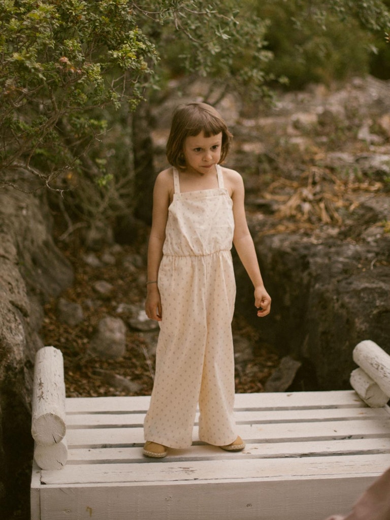 Lil' Atelier Buksedragt Famaja Loose Ancle Overall Turtledove - Billede 4
