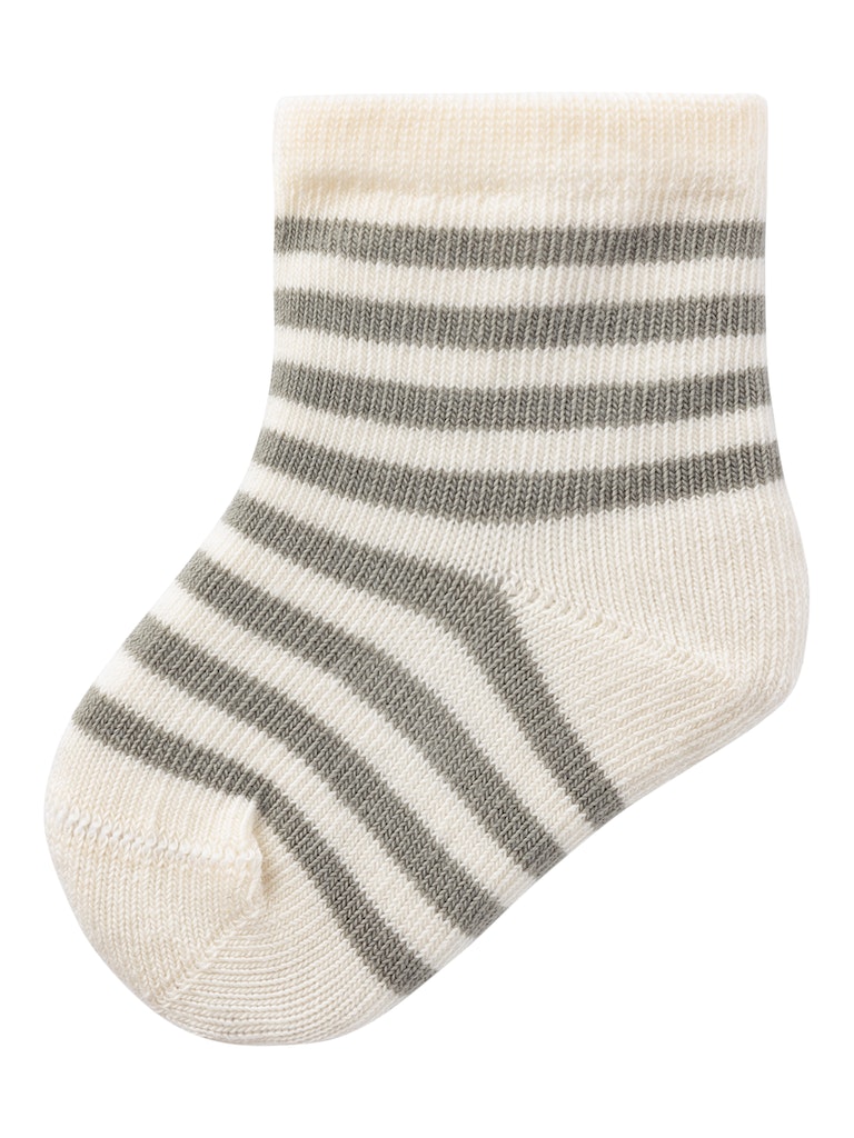 Lil' Atelier Strømper Baby Elove Stripe Dried Saga