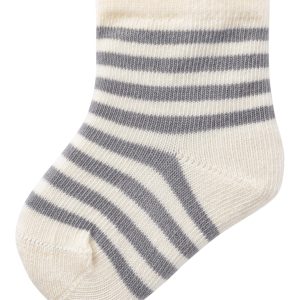Lil' Atelier Strømper Baby Elove Stripe Silver Filigree