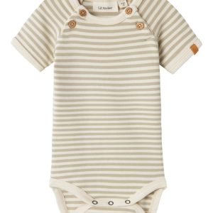 Lil' Atelier Body SS Geo Fon Moss Gray