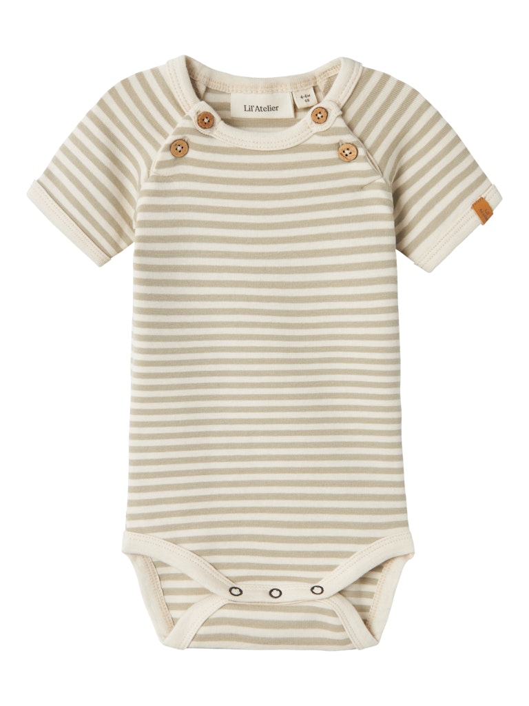 Lil' Atelier Body SS Geo Fon Moss Gray