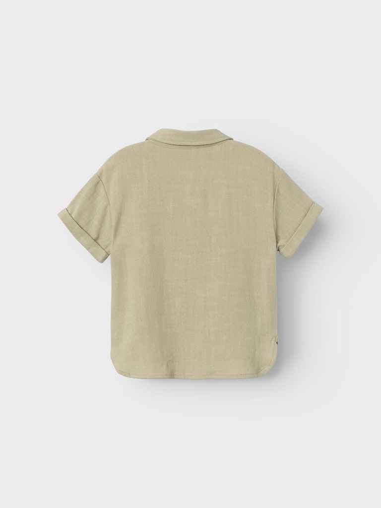 Lil' Atelier Bluse SS Dolie Loose Shirt Moss Gray - Billede 2