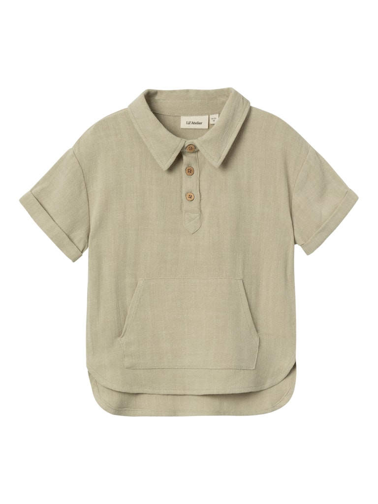 Lil' Atelier Bluse SS Dolie Loose Shirt Moss Gray