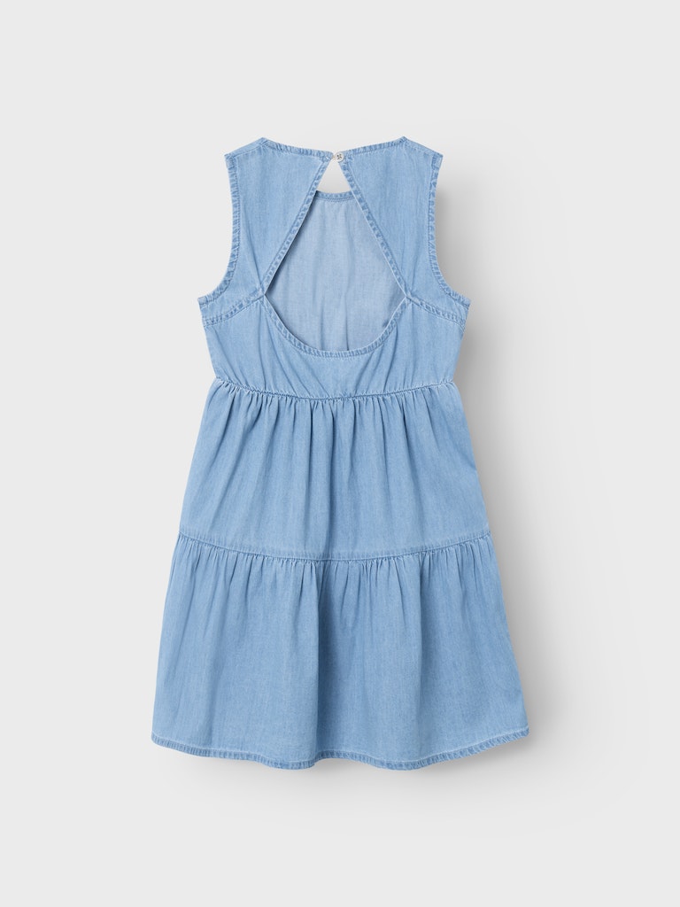 Name It Kjole SL Denim Signe Medium Blue Denim - Billede 3