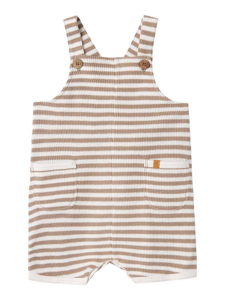 Lil' Atelier Buksedragt Jonas Short Loose Overall Mocha Meringue