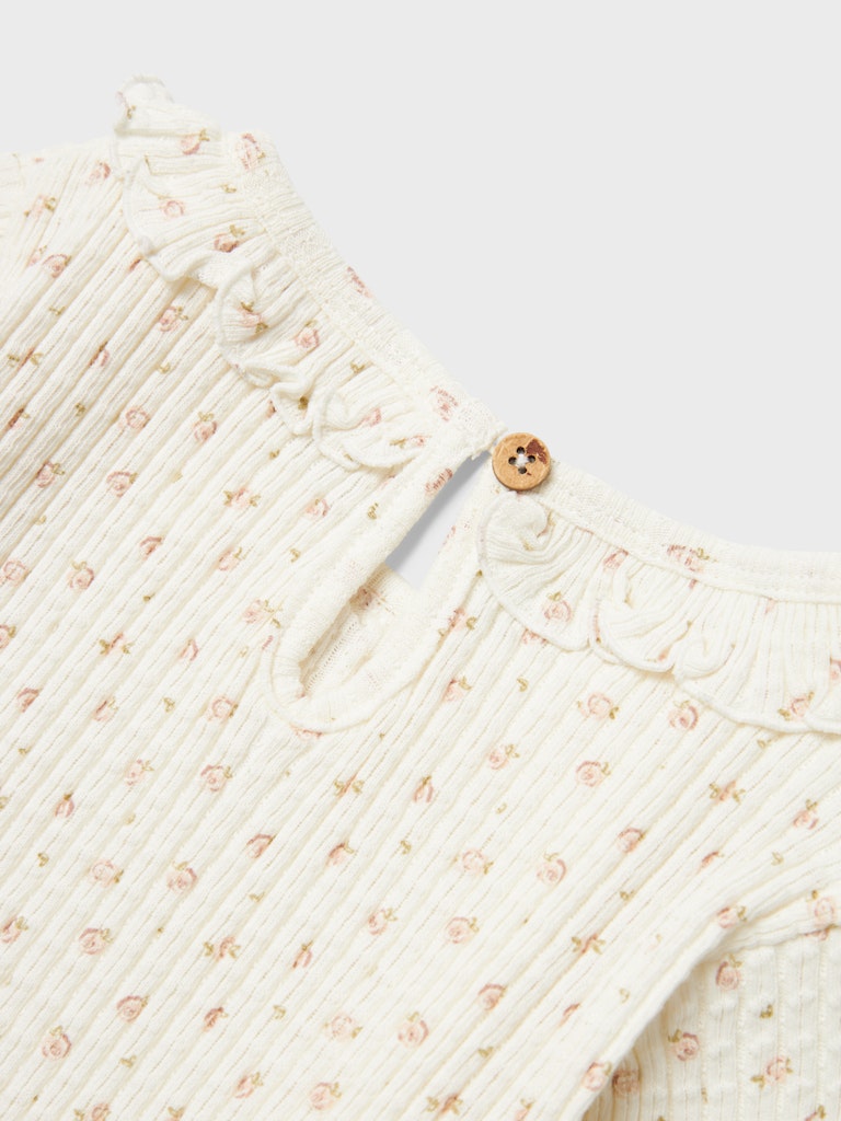 Lil' Atelier T-shirt SS Hulla Slim Coconut Milk - Billede 3