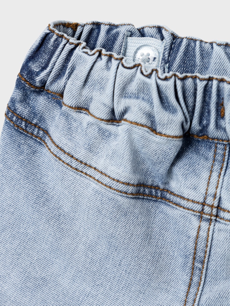 Lil' Atelier Shorts Ben Loose Denim Light Blue Denim - Billede 3