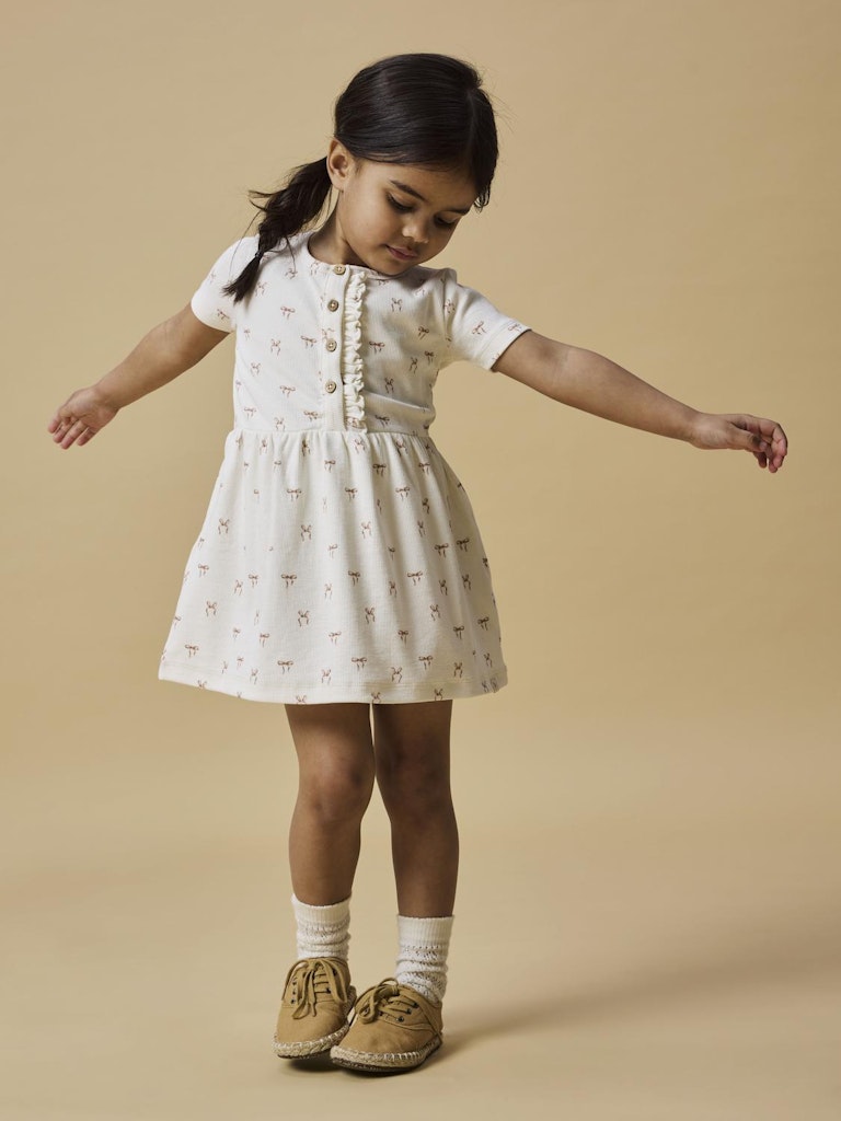 Lil' Atelier Kjole SS Gavo Emi Coconut Milk - Billede 4