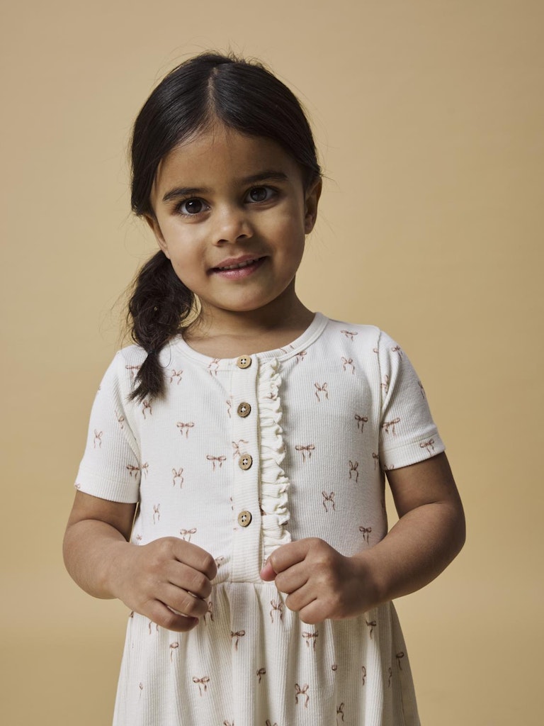 Lil' Atelier Kjole SS Gavo Emi Coconut Milk - Billede 5