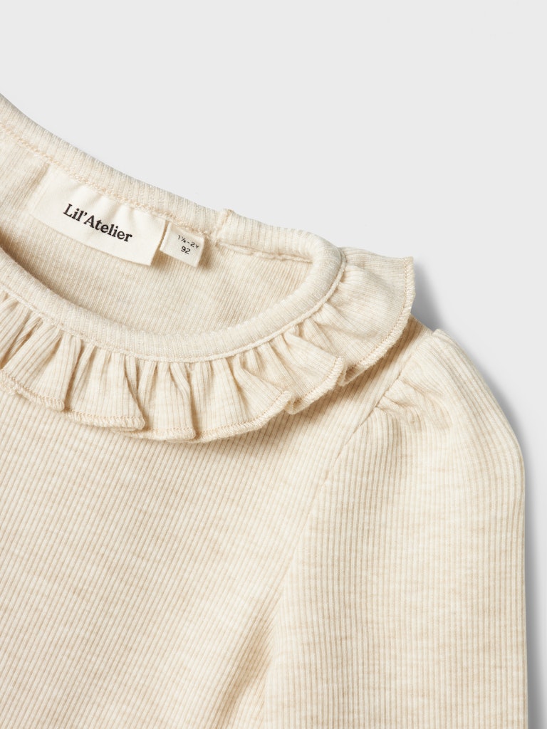 Lil' Atelier Bluse LS Darla Slim Turtledove - Billede 3