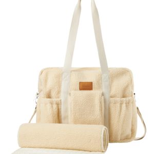 Lil' Atelier Pusletaske Nigo Sherpa mommy Bag Turtledove