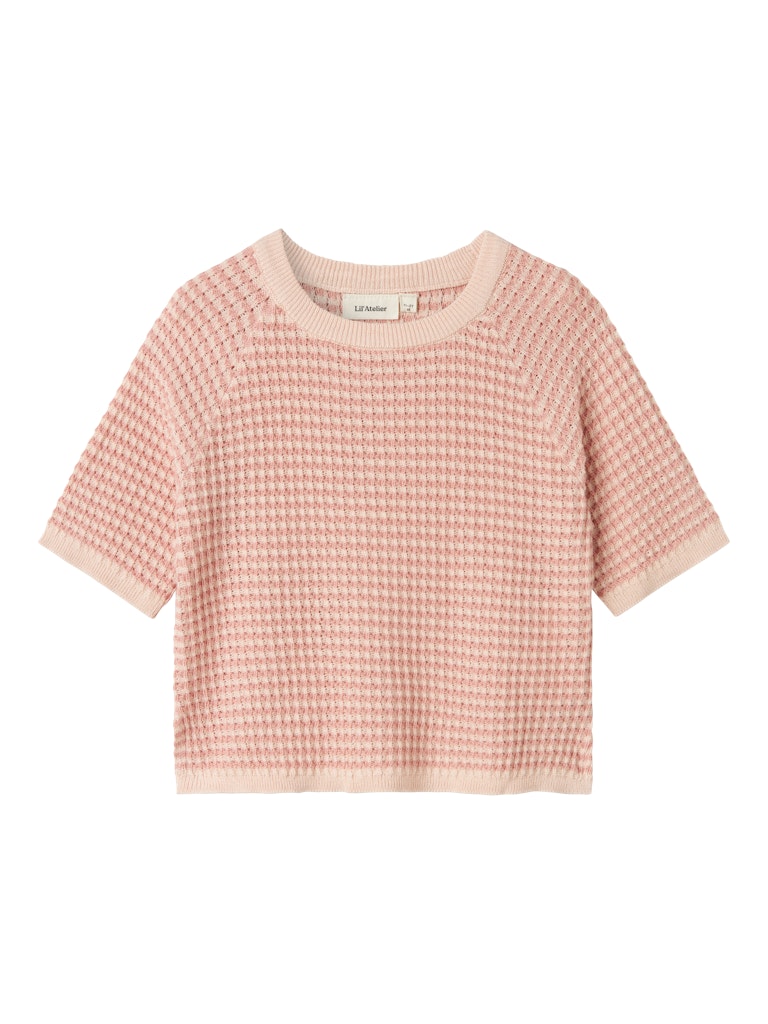 Lil' Atelier Bluse Strik 3/4 Halma Loose Masty Rose
