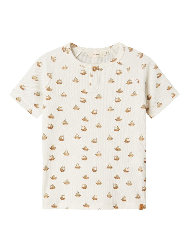 Lil' Atelier Bluse SS Lavo Eni Slim Coconut Milk