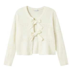 Name It Cardigan Kids LS Strik Urikka Cloud Dancer