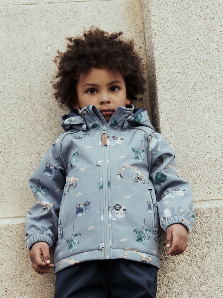 Name It Softshell Jakke Mini Alfa08 AOP Flint Stone - Billede 6