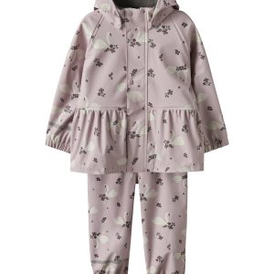 Name It Regnsæt Mini Dry10 Rain Set AOP Keepsake Lilac