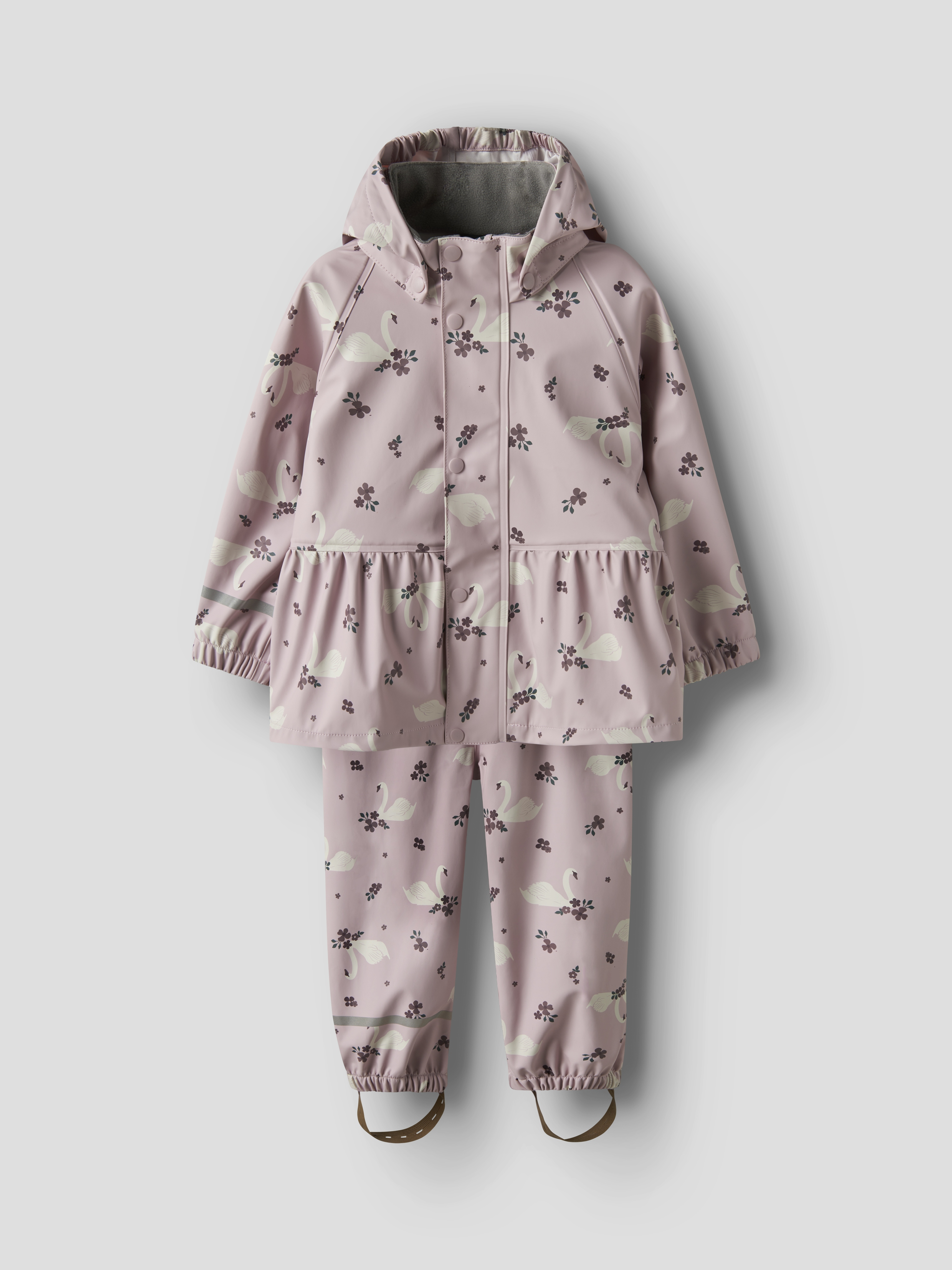Name It Regnsæt Mini Dry10 Rain Set AOP Keepsake Lilac - Billede 3