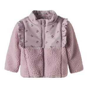 Name It Fleece Jakke Baby Minna Sherpa Keepsake Lilac
