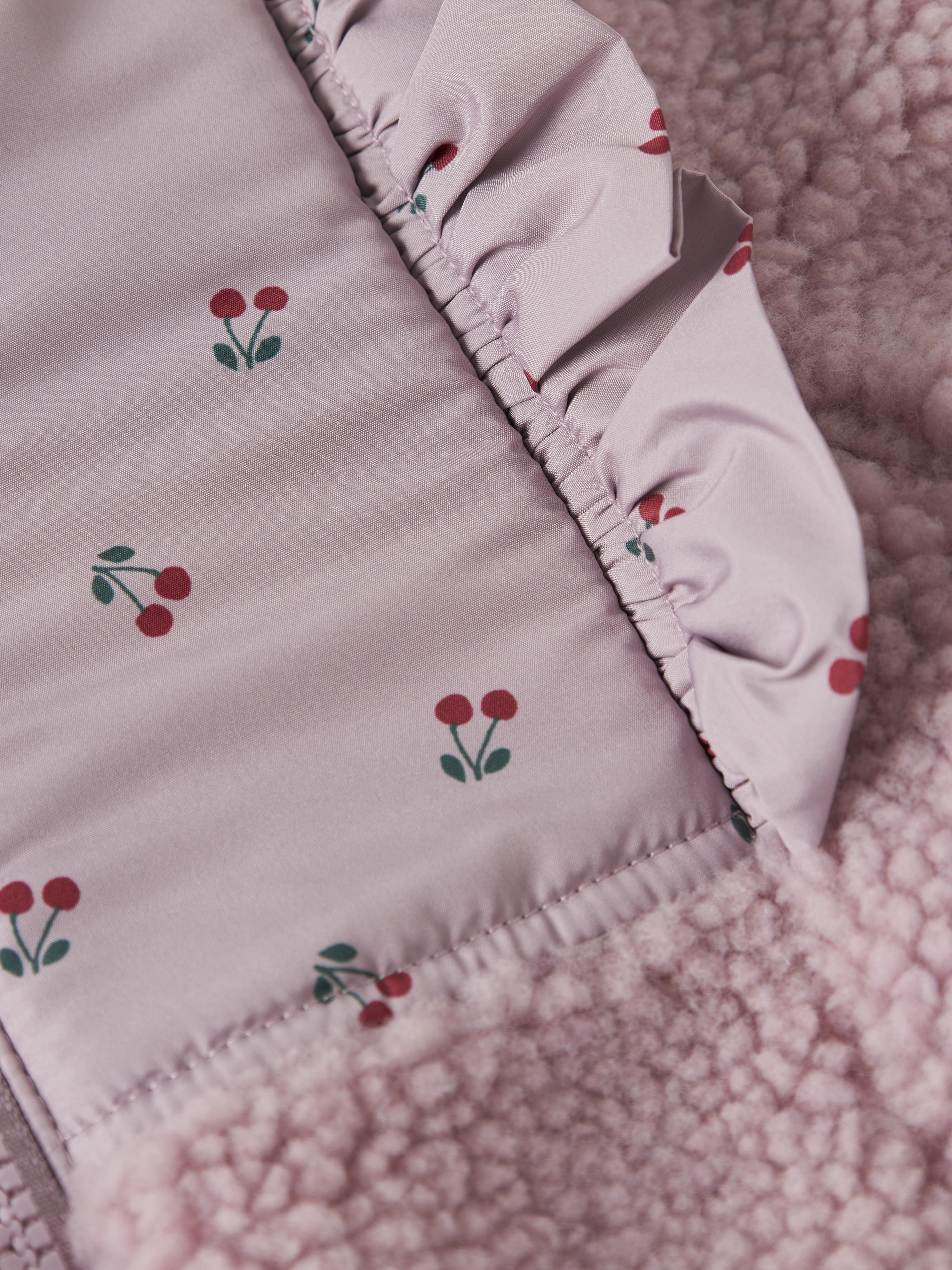 Name It Fleece Jakke Baby Minna Sherpa Keepsake Lilac - Billede 2