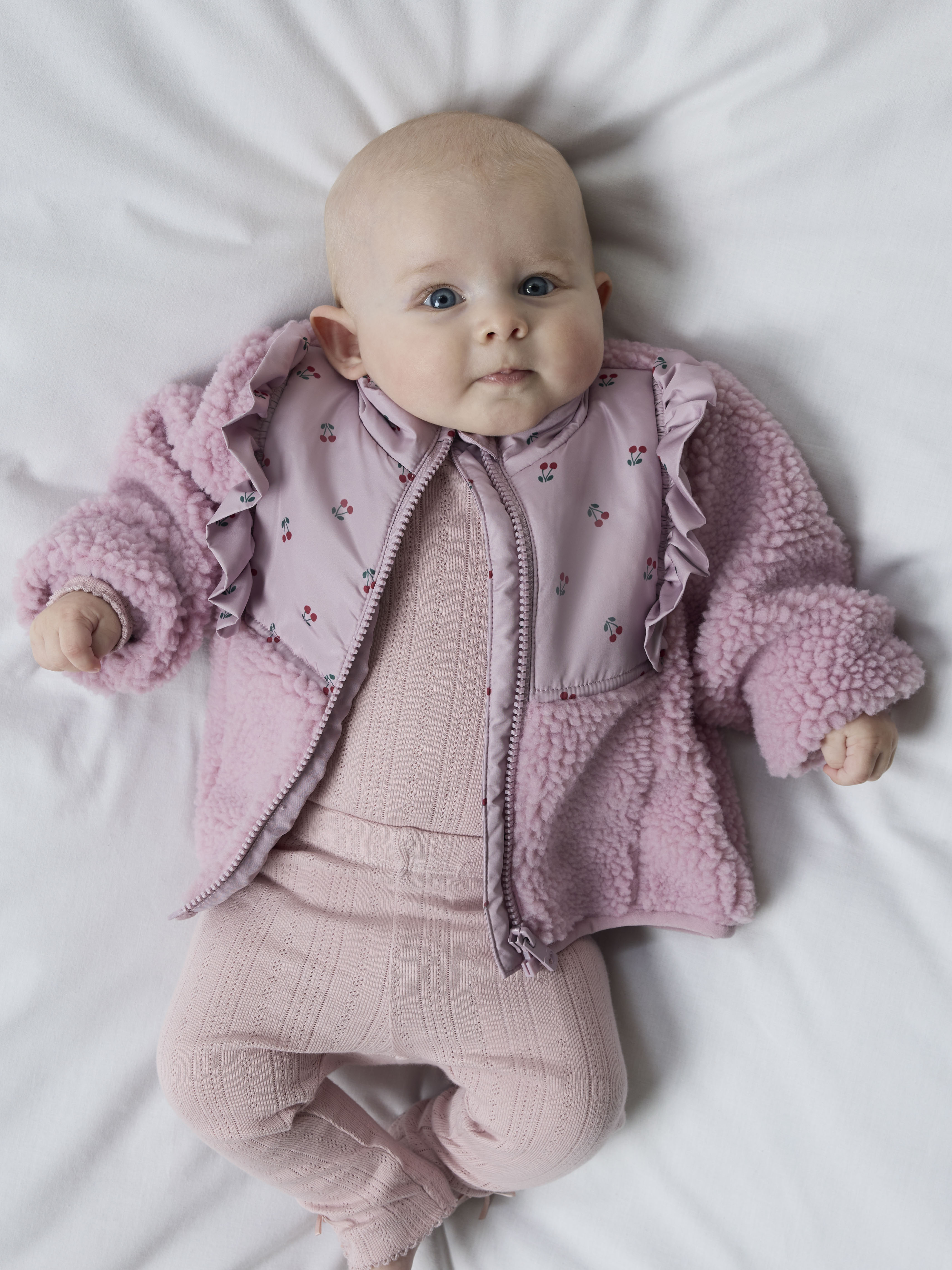 Name It Fleece Jakke Baby Minna Sherpa Keepsake Lilac - Billede 5