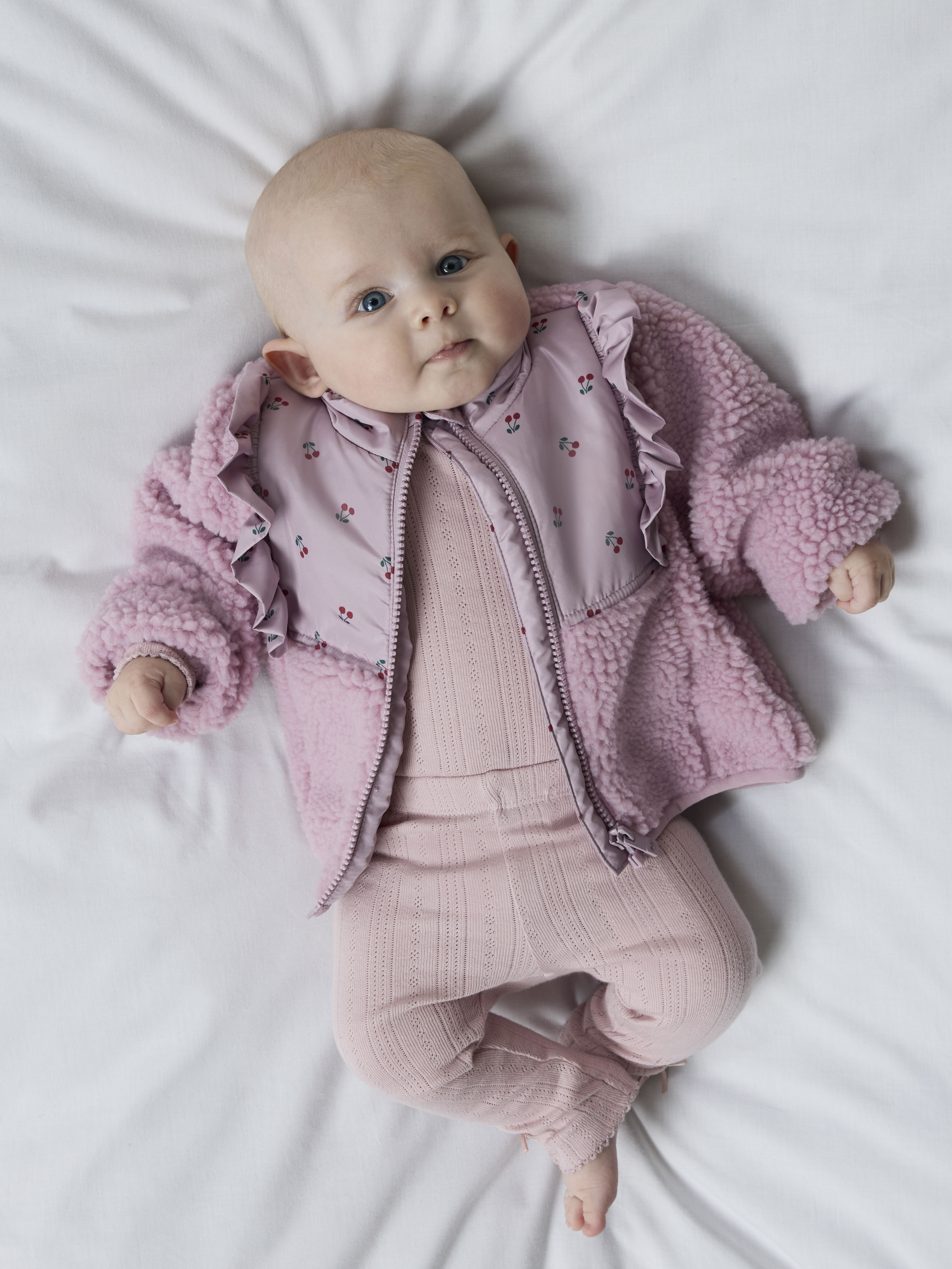 Name It Fleece Jakke Baby Minna Sherpa Keepsake Lilac - Billede 6