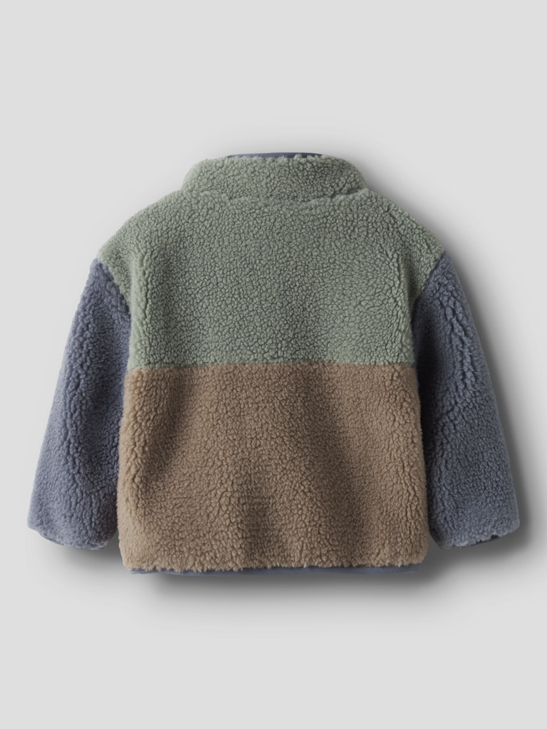 Name It Fleece Jakke Baby Mimba Sherpa Chinois Green - Billede 3
