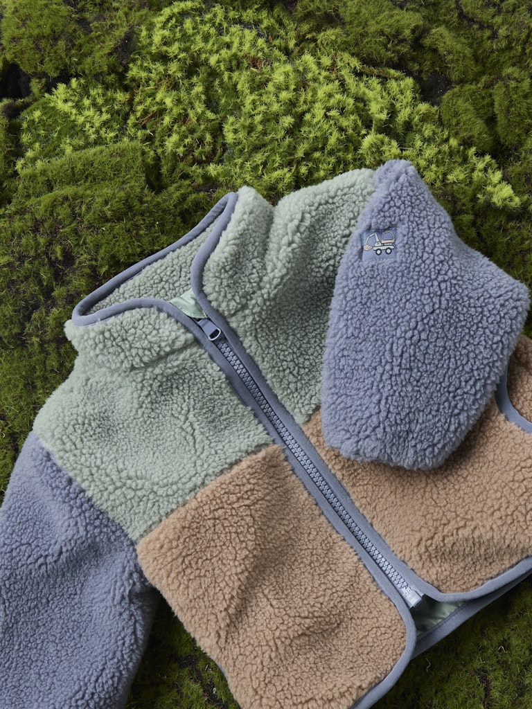Name It Fleece Jakke Baby Mimba Sherpa Chinois Green - Billede 4