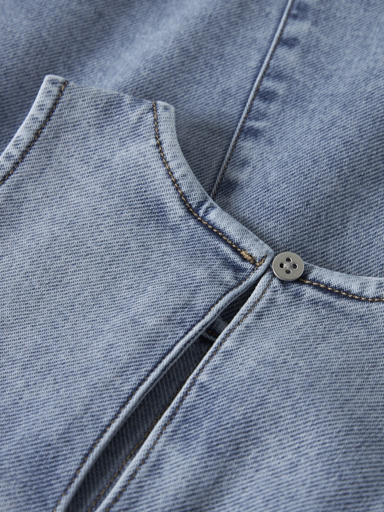 Name It Kjole Mini SL Amelia Medium Blue Denim - Billede 3