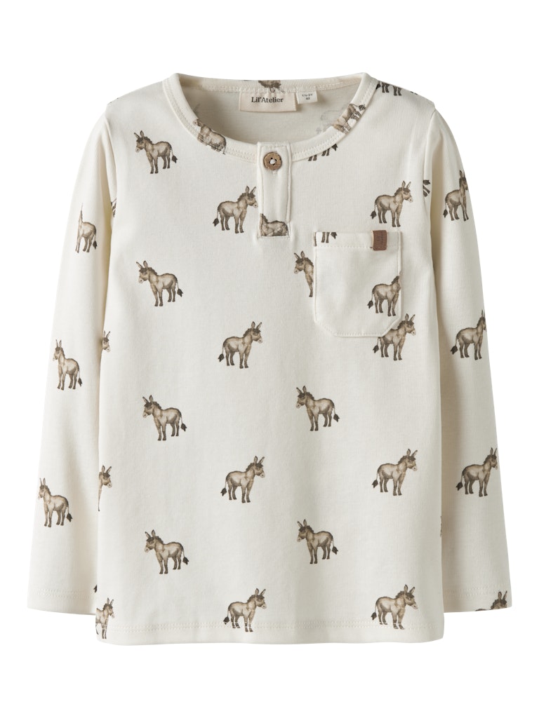 Lil' Atelier Bluse Mini LS Layo Sio Slim Coconut Milk