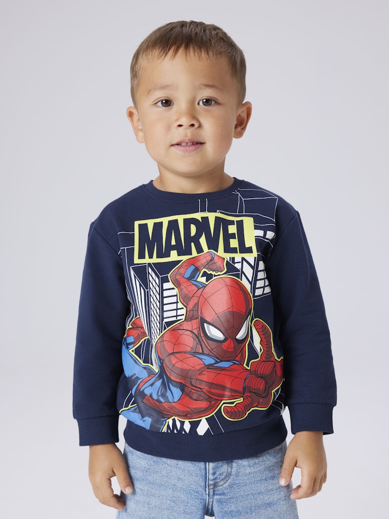 Name It Sweatshirt LS Mini Dion Spiderman Navy Blazer - Billede 4