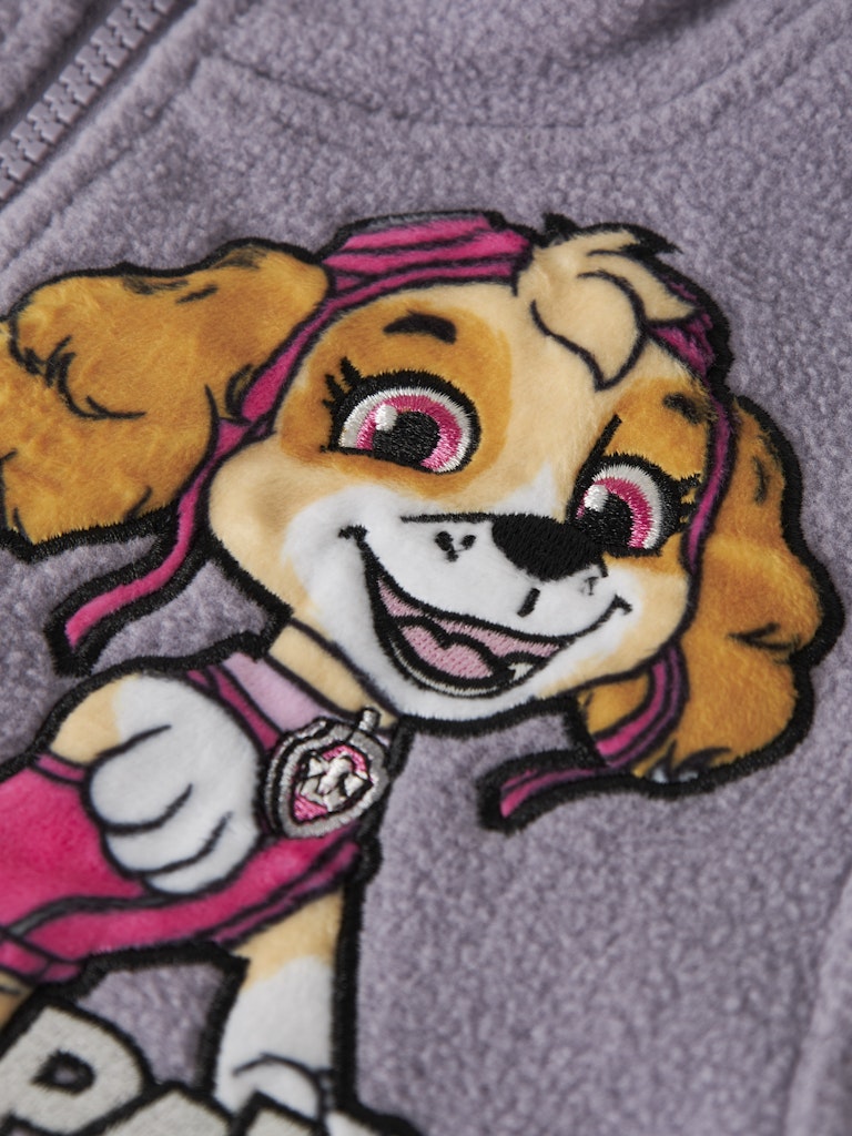 Name It Fleece Jakke Mini Jadda Paw Patrol Lavender Gray - Billede 3