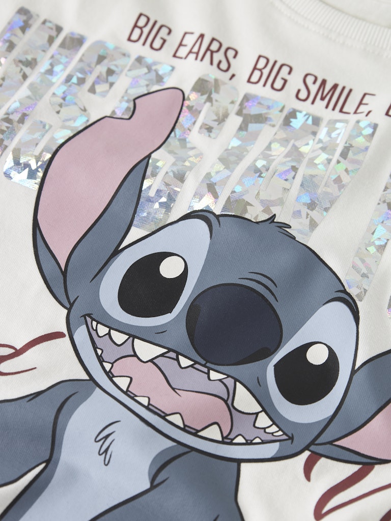 Name It T-shirt Kids SS Dymi Stitch Cloud Dancer - Billede 3