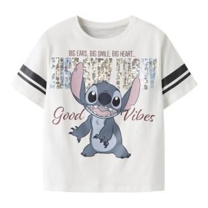 Name It T-shirt Kids SS Dymi Stitch Cloud Dancer