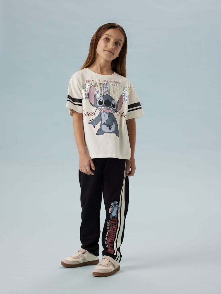 Name It T-shirt Kids SS Dymi Stitch Cloud Dancer - Billede 5