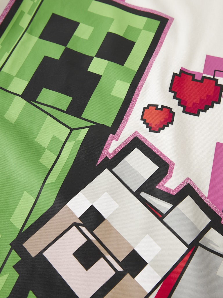 Name It T-shirt Kids SS Jyra Minecraft Cloud Dancer - Billede 3