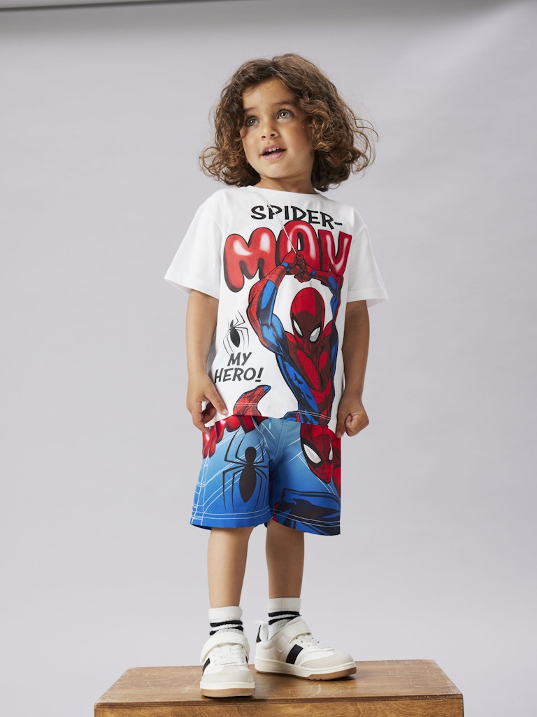 Name It Badeshorts Mini Malte Spiderman Long bluefish - Billede 5