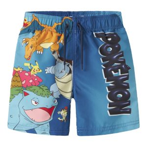 Name It Badeshorts Kids Manuel Pokemon Swimshorts Atomic Blue