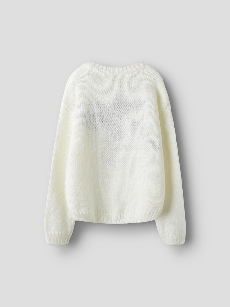 LMTD Sweatshirt Strik LS Bow Short White Alyssum - Billede 2