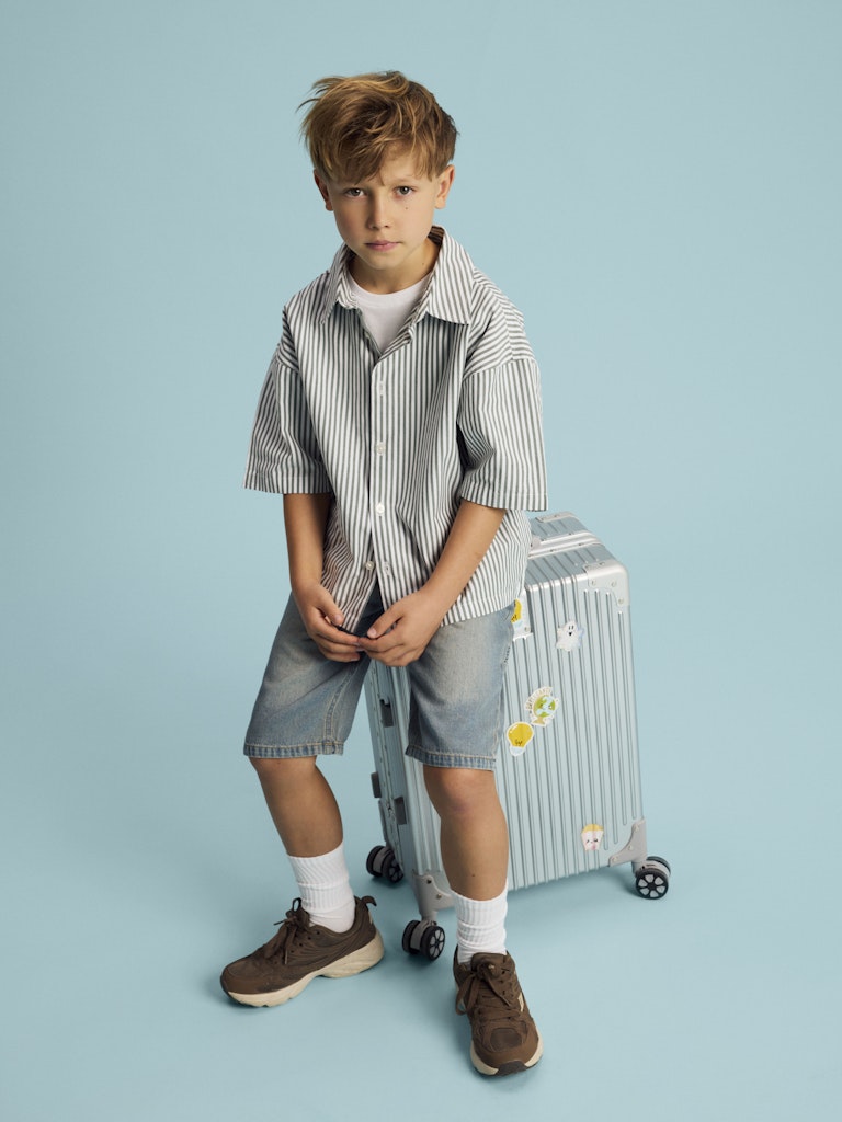 Name It Shorts Denim Kids Ryan Bermuda Vintage Medium Blue Denim - Billede 4