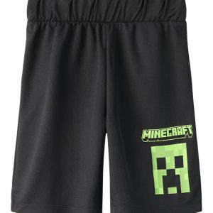 Name It Shorts Kids Mali Minecraft Poly Black