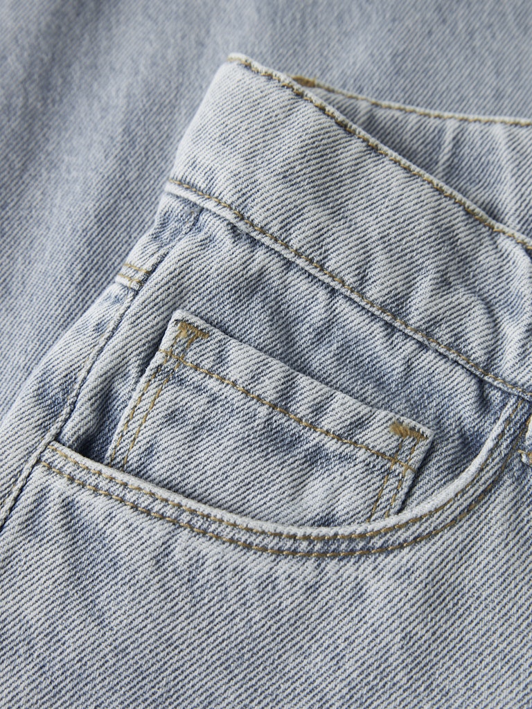 Name It Jeans Rose Wide Heart Light Blue Denim - Billede 4