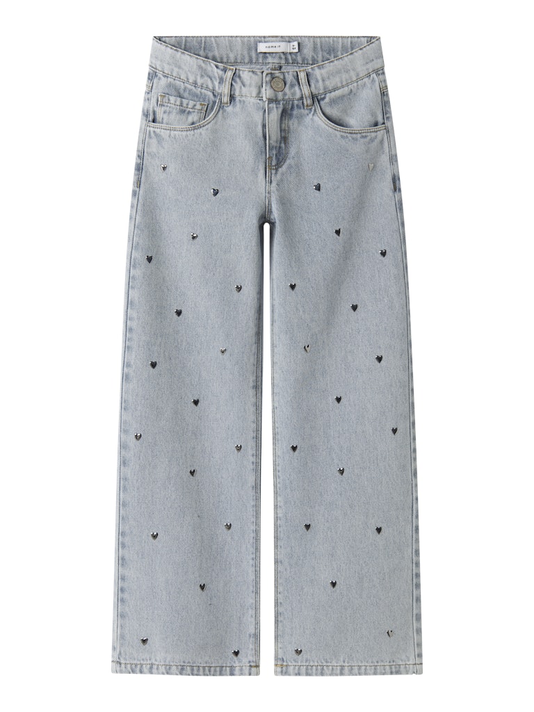 Name It Jeans Rose Wide Heart Light Blue Denim